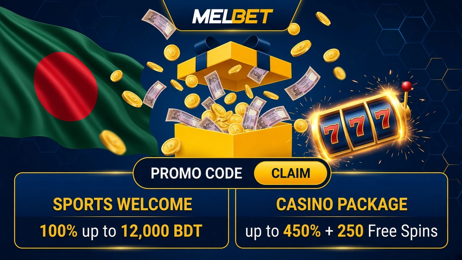 Melbet Bangladesh promo code and welcome bonuses in BDT
