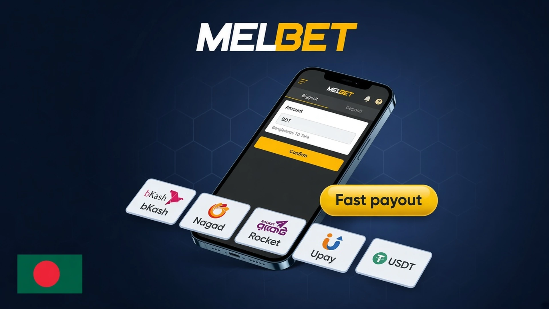 Melbet BD payments with bKash Nagad Rocket Upay