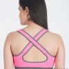WOO Low Impact Sports Bra with Styled Back - Pink