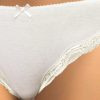 SièLei Cotton Bikini Briefs with Lace Inserts