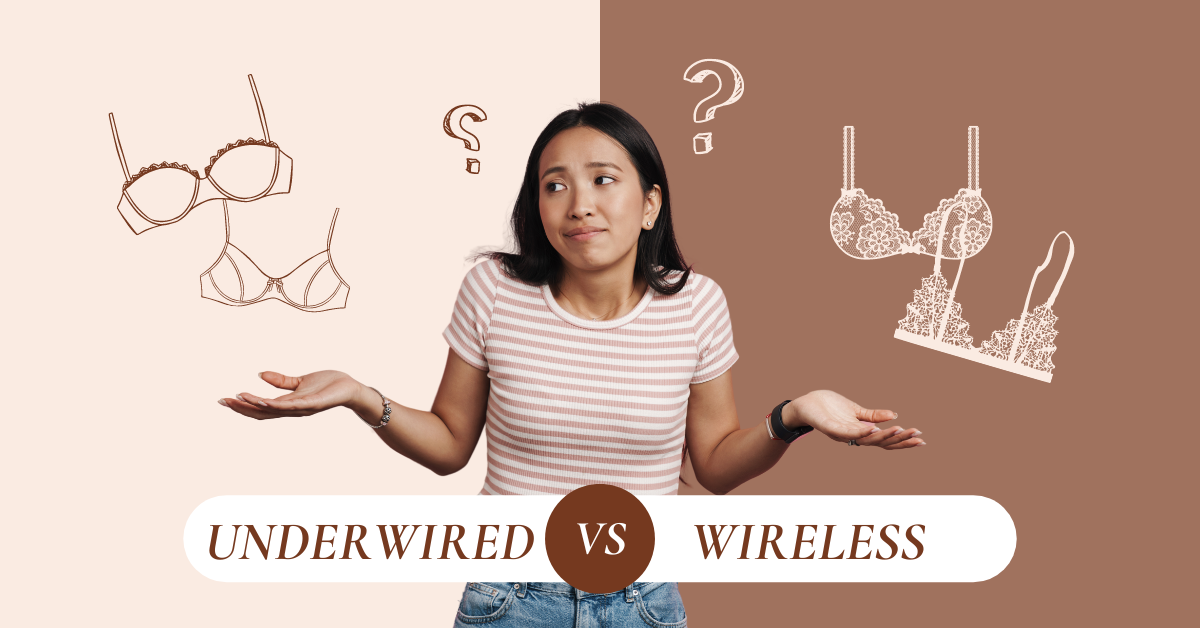 Comparison between underwired and wireless bra