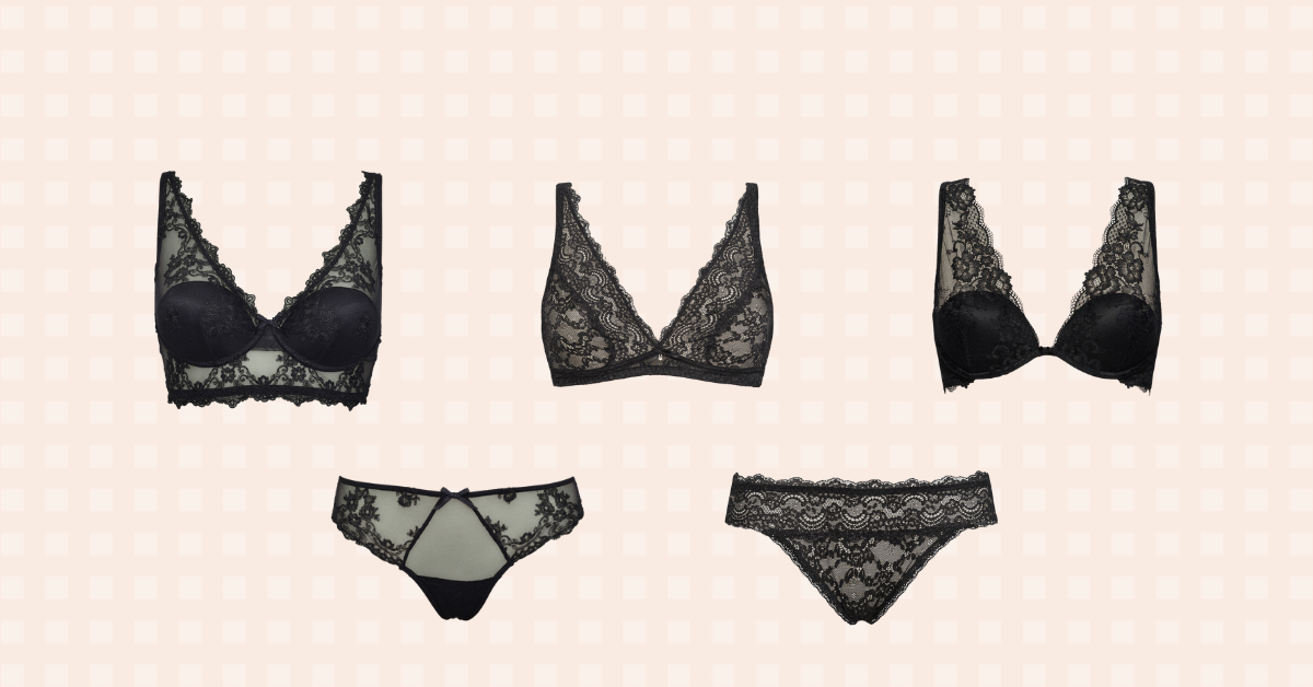 a display of lace bras and underwear